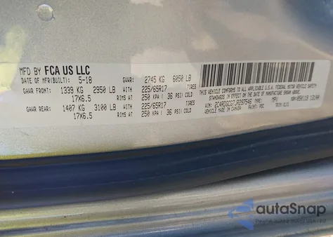 2018 Dodge Grand Caravan Sxt z USA, uszkodzony, nr VIN 2C4RDGCG7JR297546